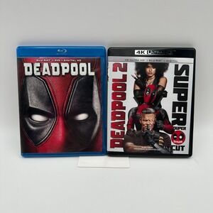 Deadpool 1 & 2 Blu-ray Lot 4K Ultra HD Deadpool 2 + Blu-ray DVD Marvel Movies